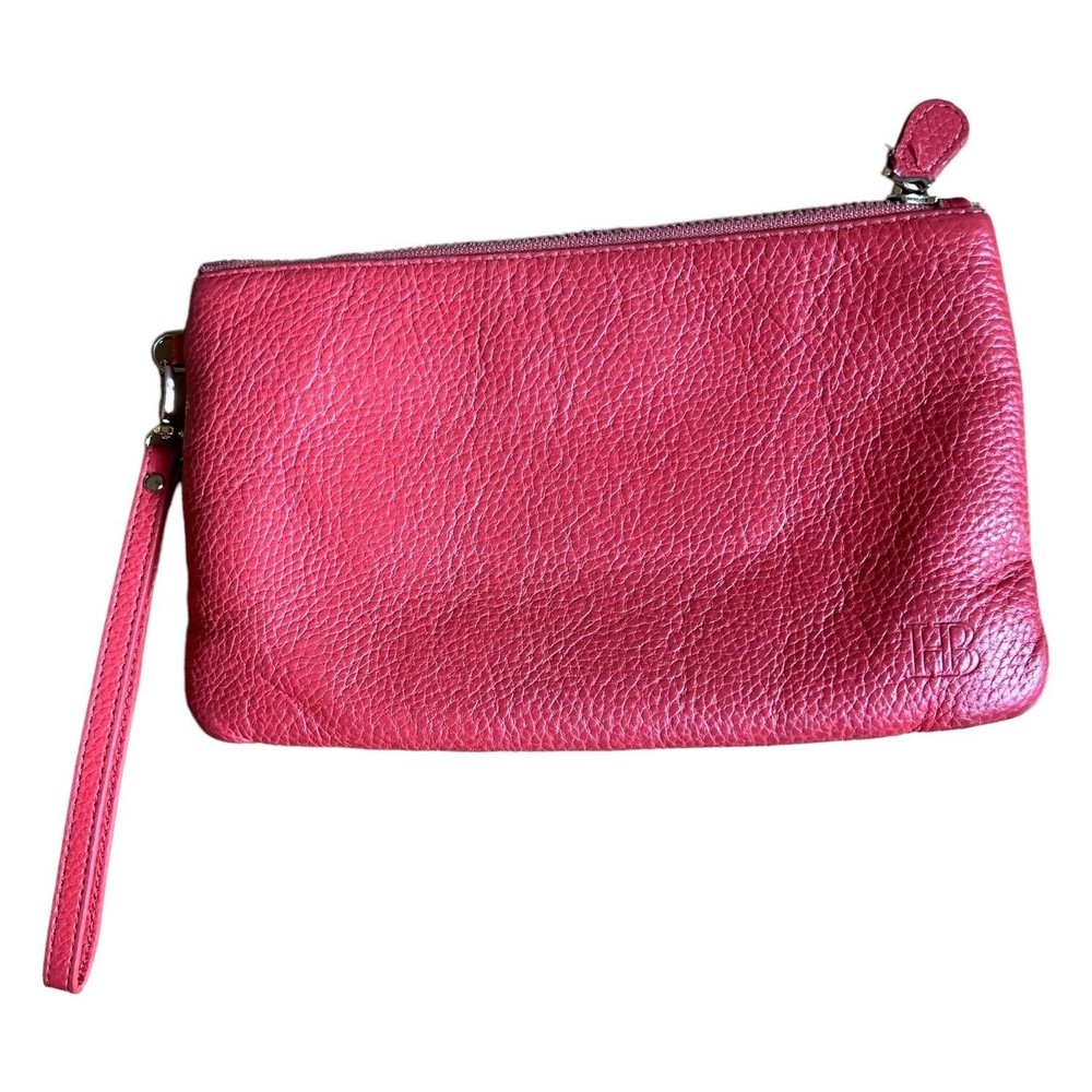 HANDBAG BUTLER Mighty Purse Pink Leather Wristlet w/ Charger NEEDS BATTERY